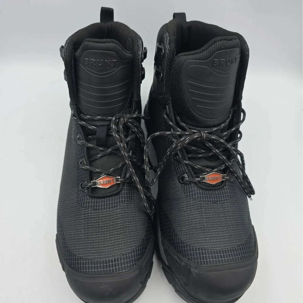 Size 10.5 Brunt Ryng Comp Toe Work Boots Black Waterproof Slip Resistant